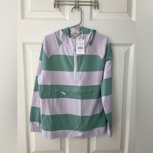 J Crew Crewcuts Girls Purple and Green Striped Pullover